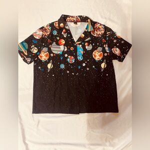 Buttoned down galaxy shirt